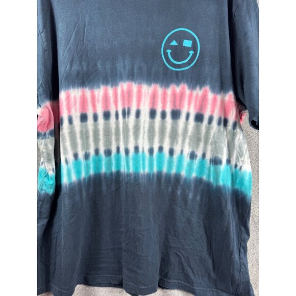 Cabana By Crown & Ivy XL Tie-Dye Cotton T-Shirt With Smiley Face Design - Picture 7 of 13